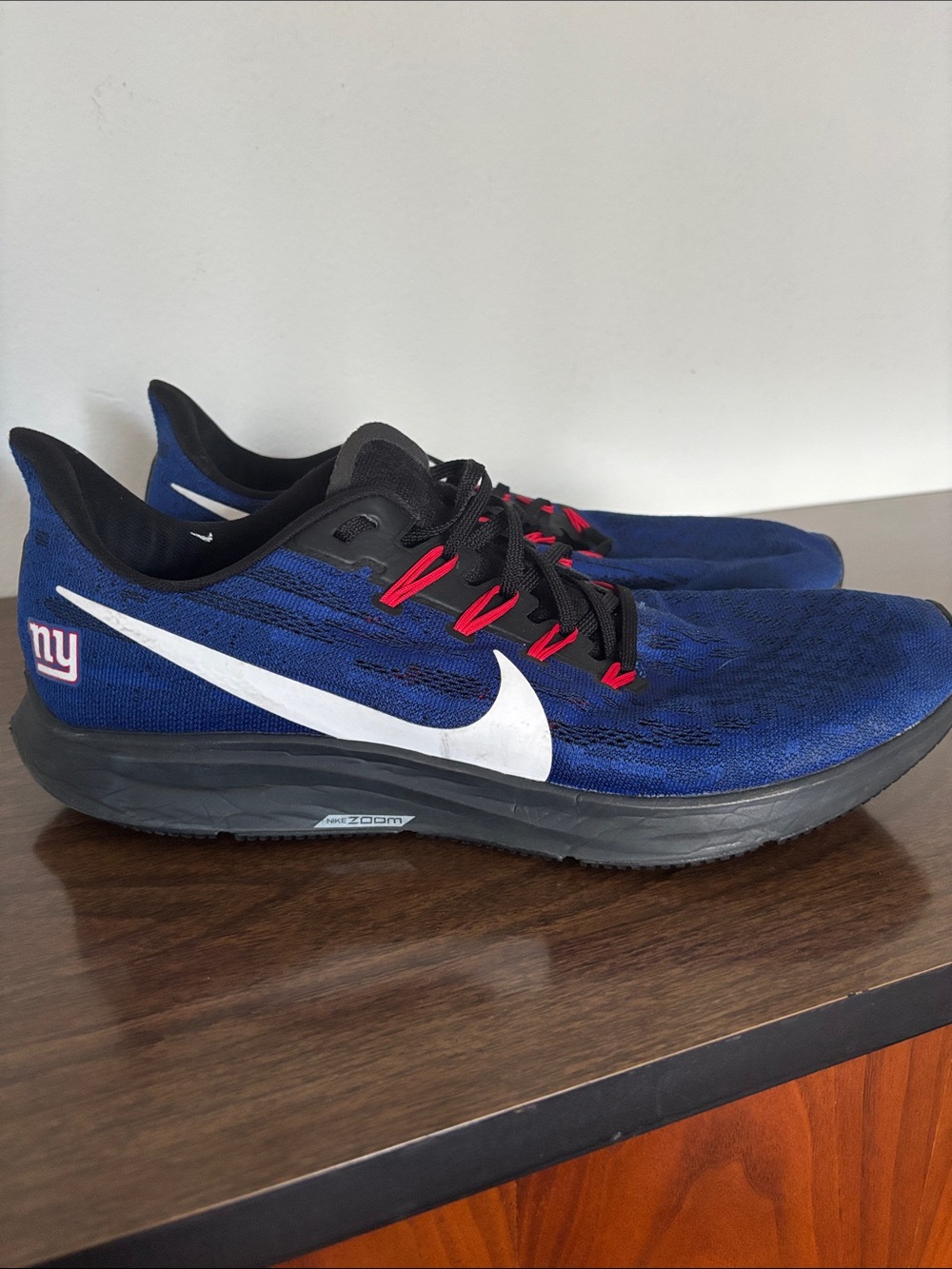 Nike Air Zoom Pegasus 36 NY Giants Athletic Shoes Mens Sz 14